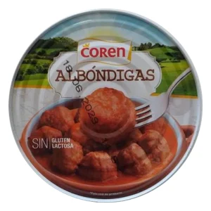 Albóndigas Coren en salsa, lata redonda de 530 g