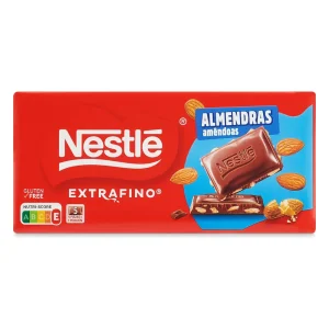 Chocolate Nestlé almendras Extrafino con leche, tableta de 123 g