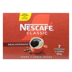 Nescafé descafeinado sobres Classic, caja de 10 sobres